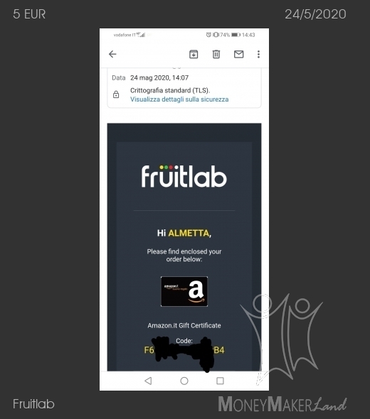 Pagamento 3 per Fruitlab