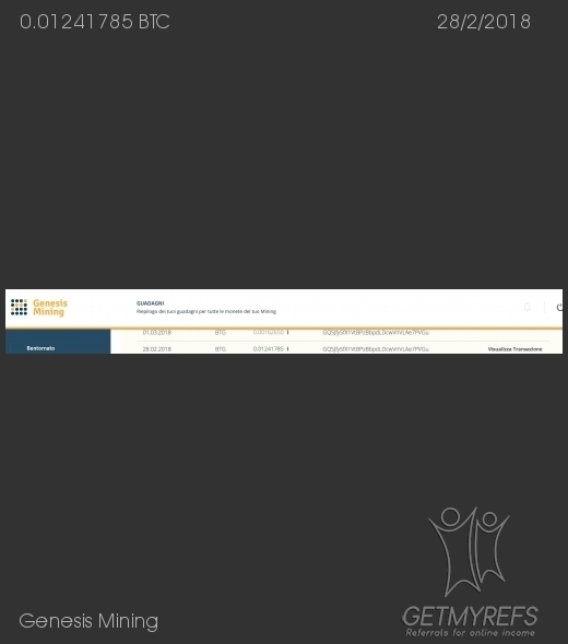 Payment 21 for Genesis Mining