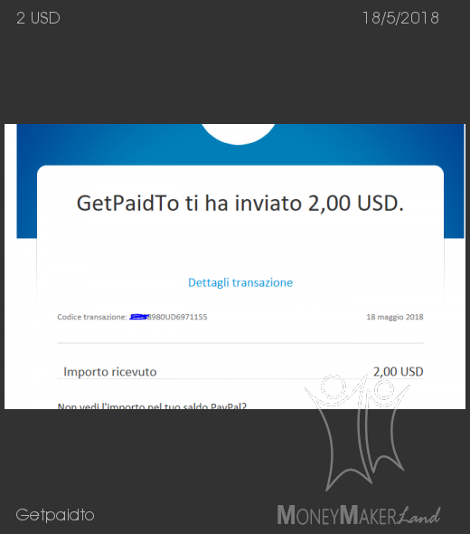 Payment 6 for Getpaidto