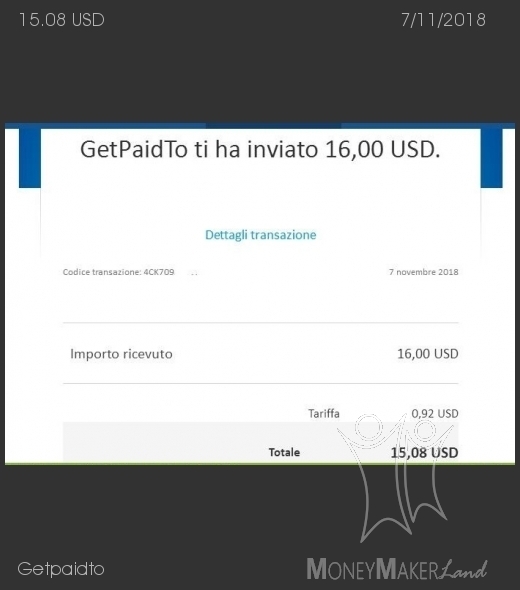 Payment 15 for Getpaidto