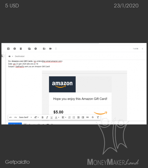 Pagamento 20 per Getpaidto