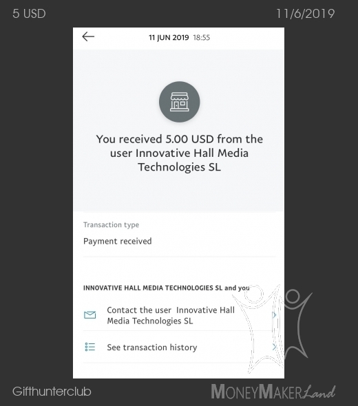 Payment 1 for Gifthunterclub