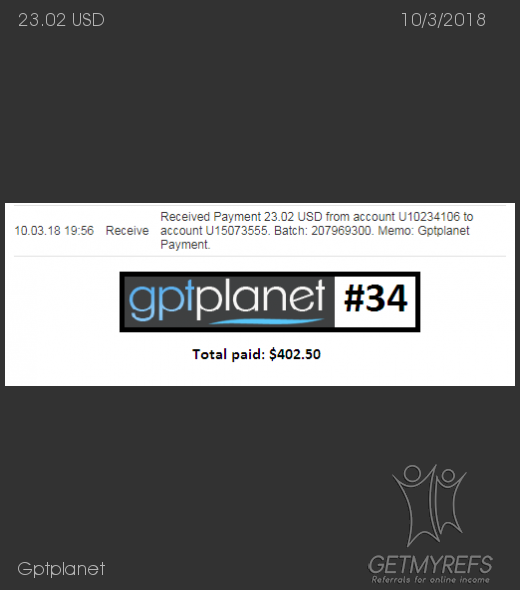 Payment 53 for Gptplanet