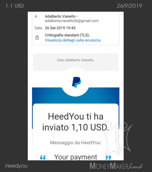 Payment 7 for Heedyou