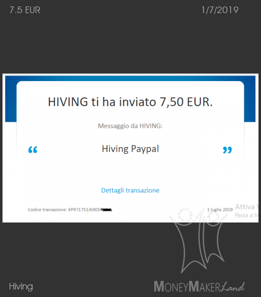 Payment 8 for Hiving
