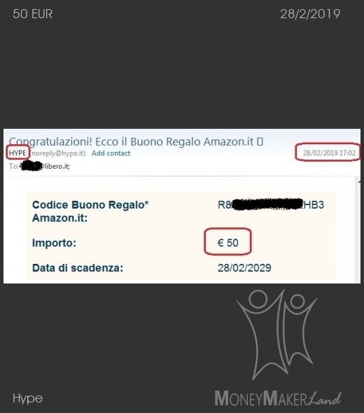 Pagamento 5 per Hype