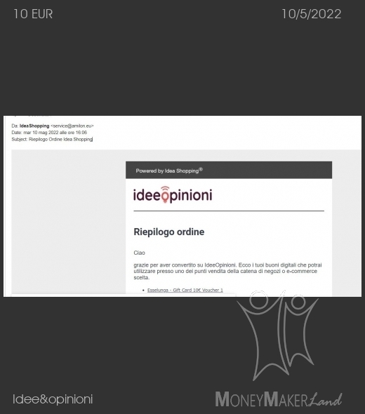 Payment 9 for Idee&opinioni