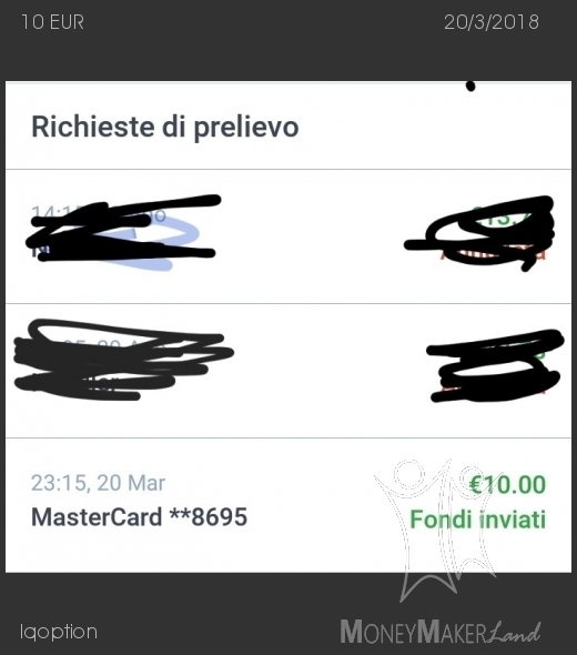Pagamento 4 per Iqoption