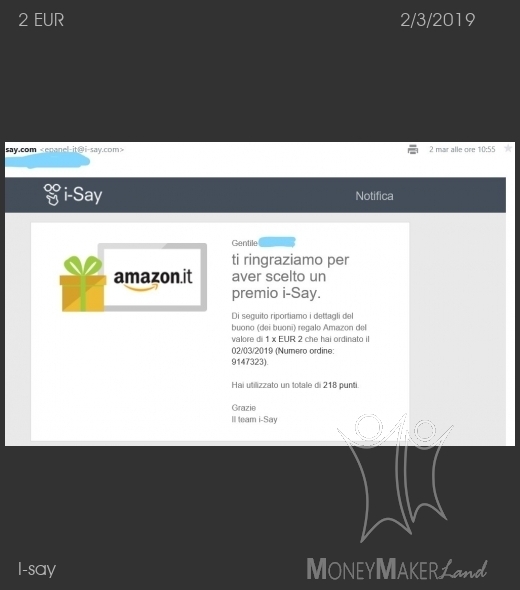 Payment 280 for I-say