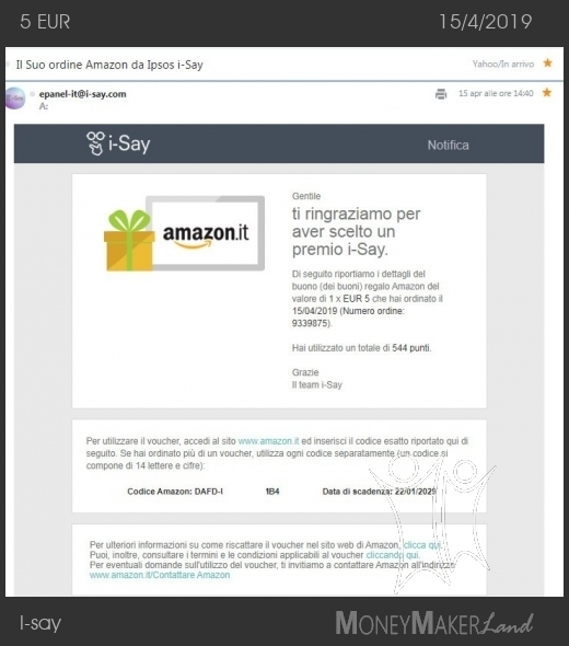 Payment 295 for I-say