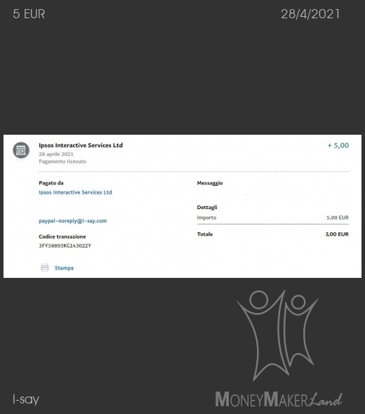 Payment 434 for I-say