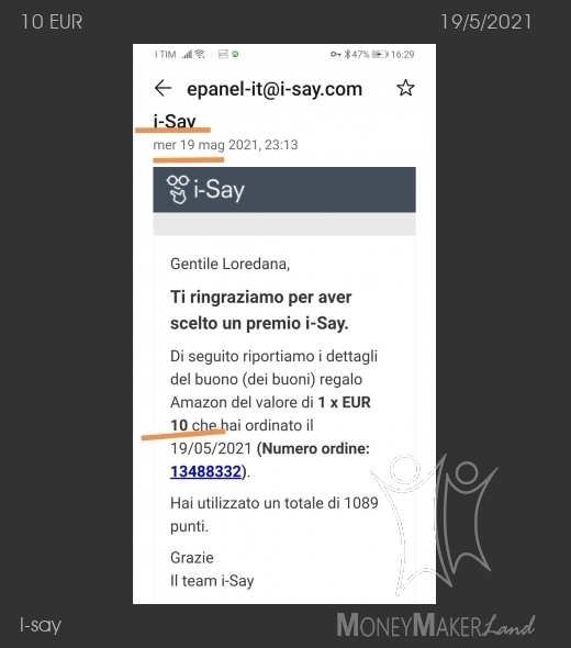 Pagamento 438 per I-say