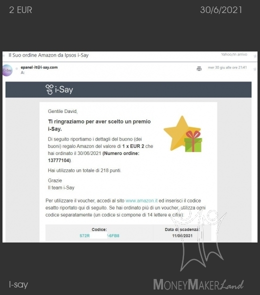 Pagamento 445 per I-say