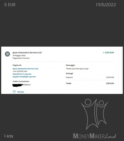 Payment 468 for I-say
