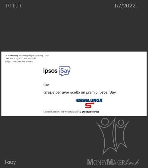 Pagamento 470 per I-say