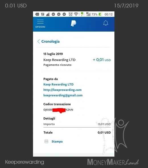Payment 2 for Keep Rewarding