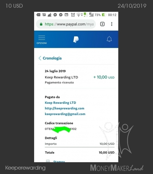 Payment 3 for Keep Rewarding