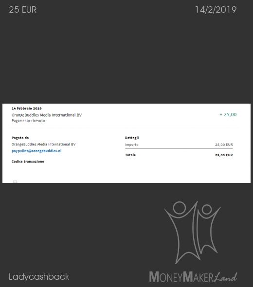 Payment 28 for Ladycashback