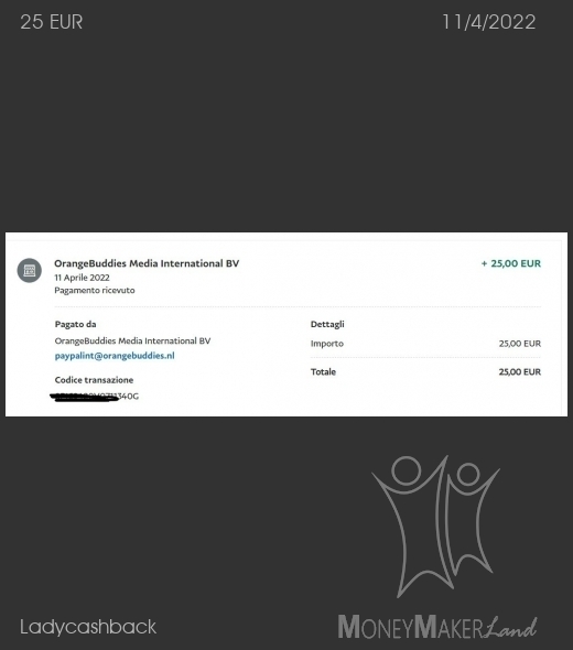 Payment 45 for Ladycashback