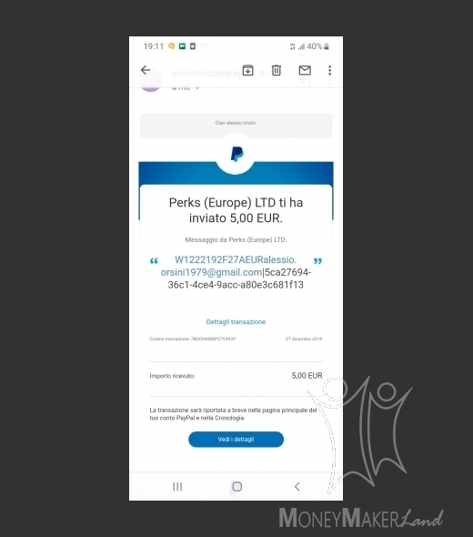 Pagamento 164 per Life Points