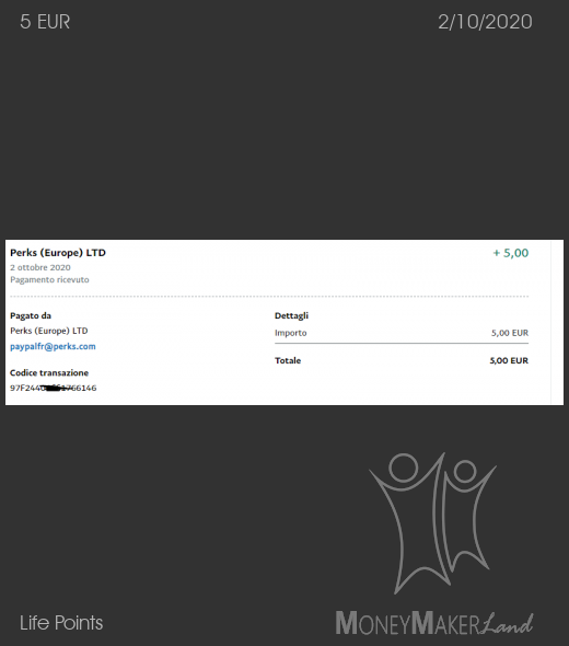 Payment 211 for Life Points