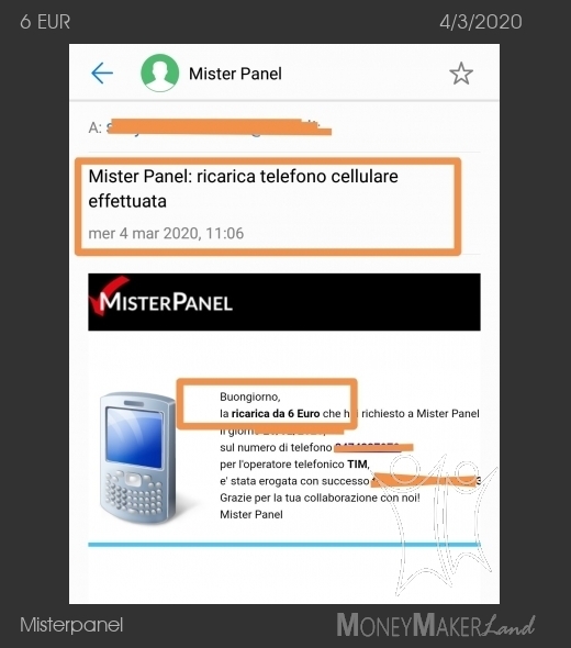 Payment 94 for Misterpanel