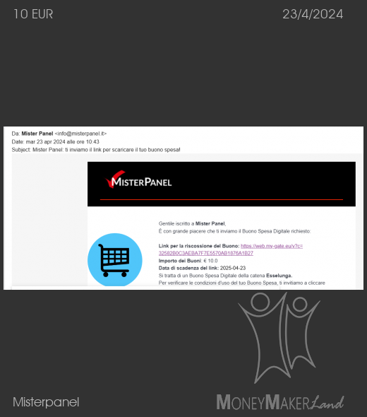 Payment 137 for Misterpanel