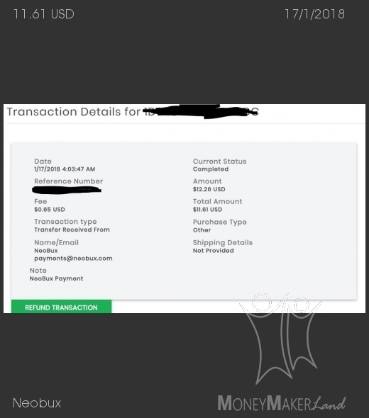 Payment 590 for Neobux