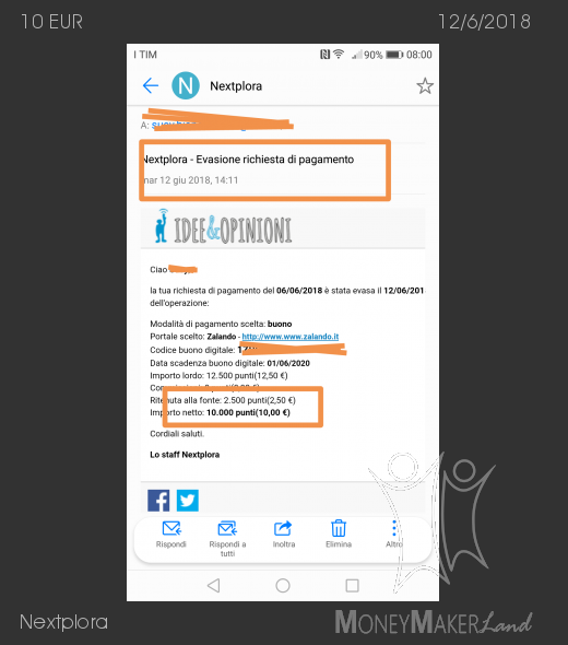 Payment 30 for Nextplora