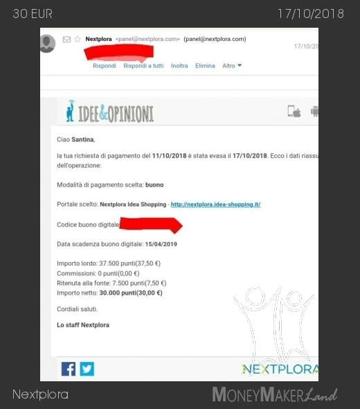 Payment 34 for Nextplora