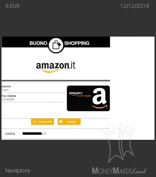 Pagamento 37 per Nextplora