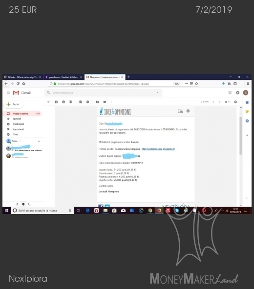 Pagamento 39 per Nextplora