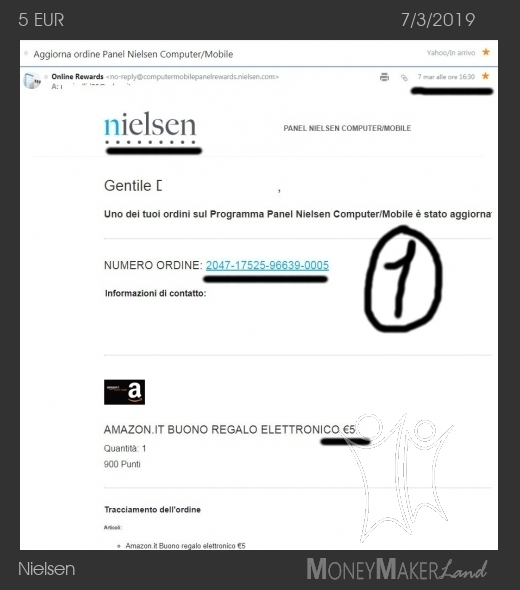 Pagamento 145 per Nielsen