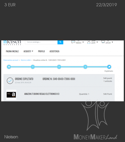 Pagamento 150 per Nielsen