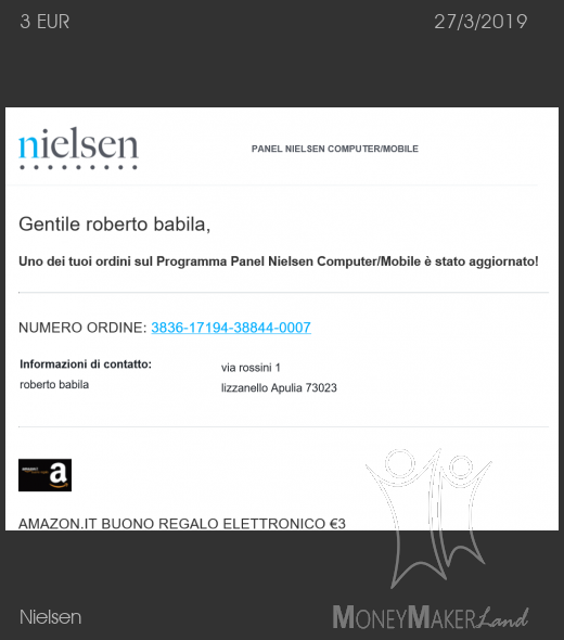 Pagamento 151 per Nielsen