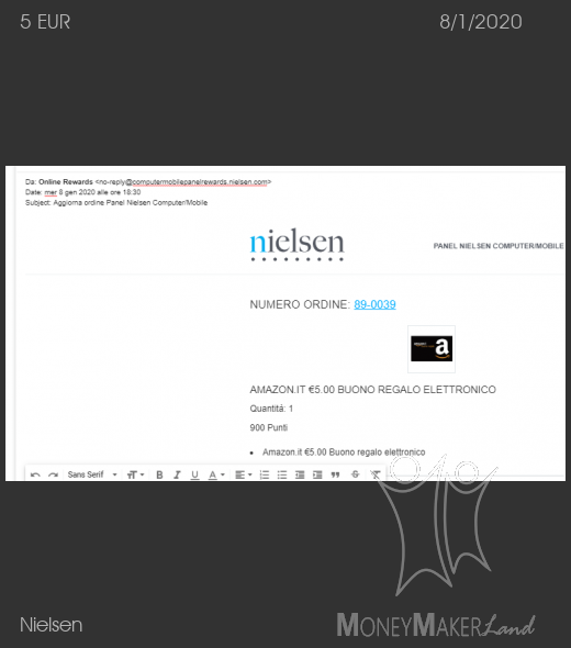 Payment 196 for Nielsen
