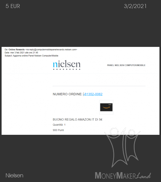 Pagamento 220 per Nielsen