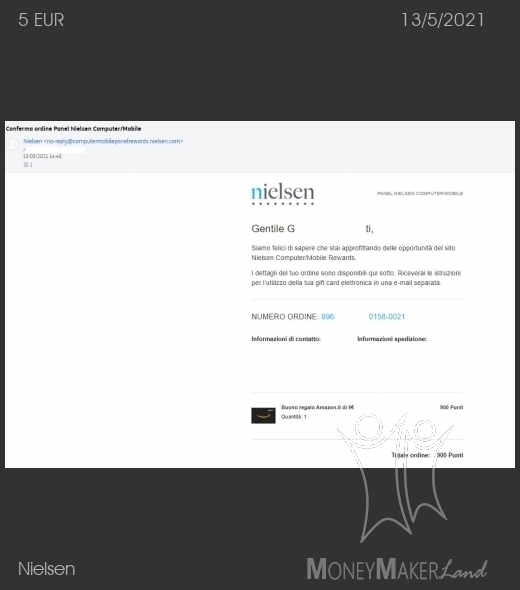 Pagamento 230 per Nielsen