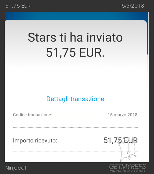 Payment 43 for Ninjabet