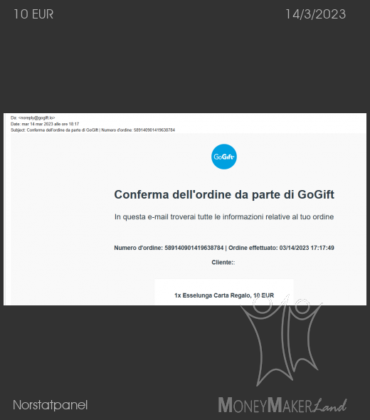 Pagamento 21 per Norstatpanel