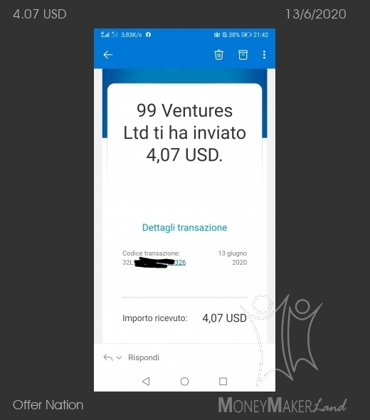 Payment 23 for Offer Nation