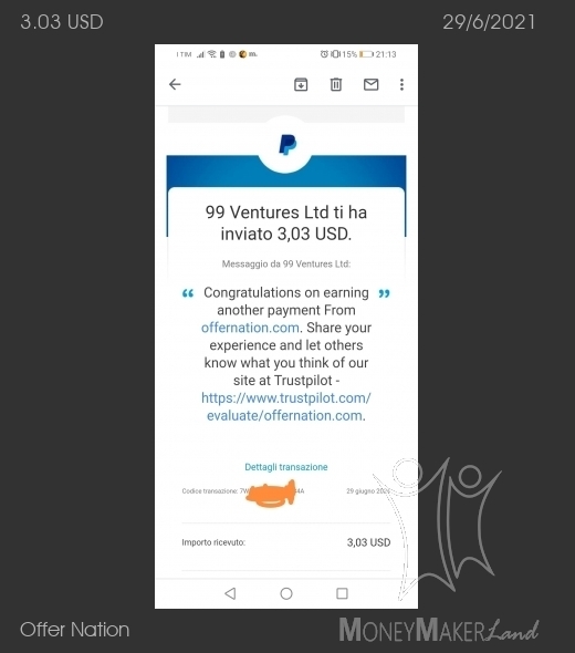 Payment 37 for Offer Nation