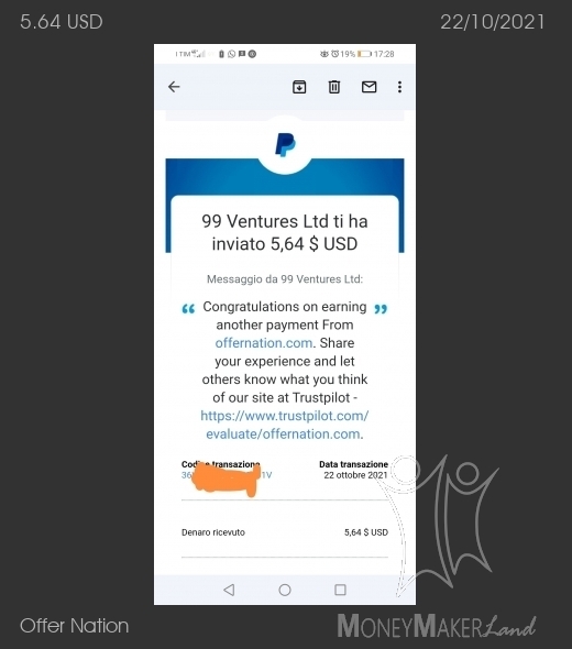 Payment 41 for Offer Nation
