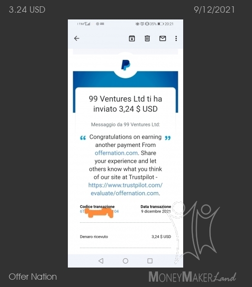 Payment 44 for Offer Nation