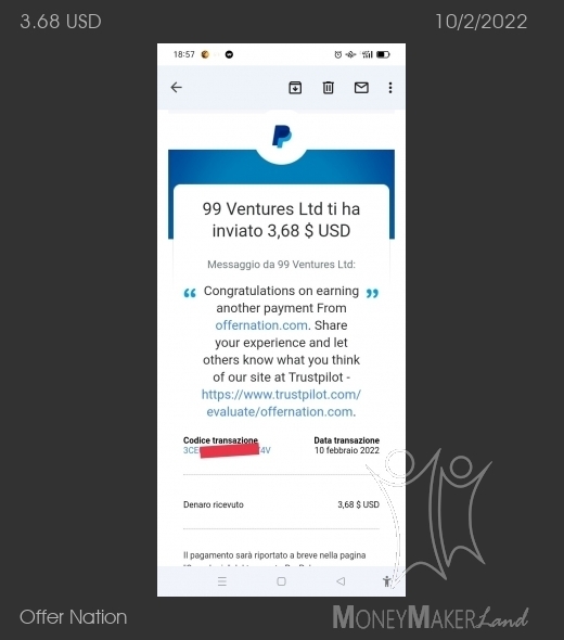 Payment 47 for Offer Nation