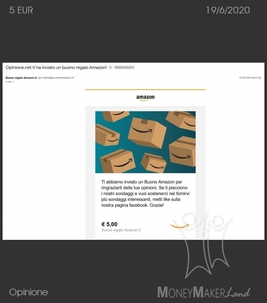 Pagamento 169 per Opinione