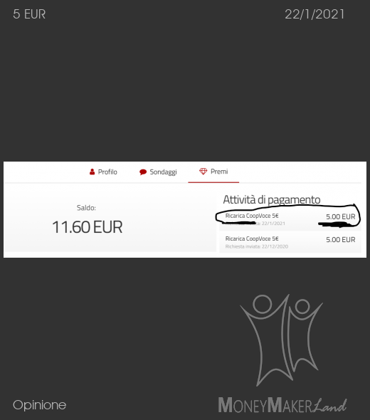 Payment 183 for Opinione