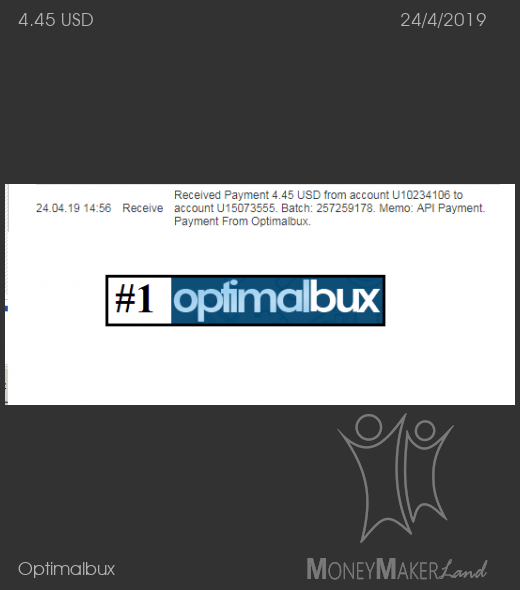 Payment 3 for Optimalbux