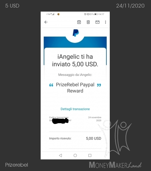 Payment 9 for Prizerebel