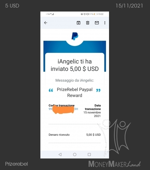 Payment 22 for Prizerebel